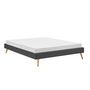 Voir la diapositive 3 : Cadre de lit scandinave en tissu 140x190 OREBRO