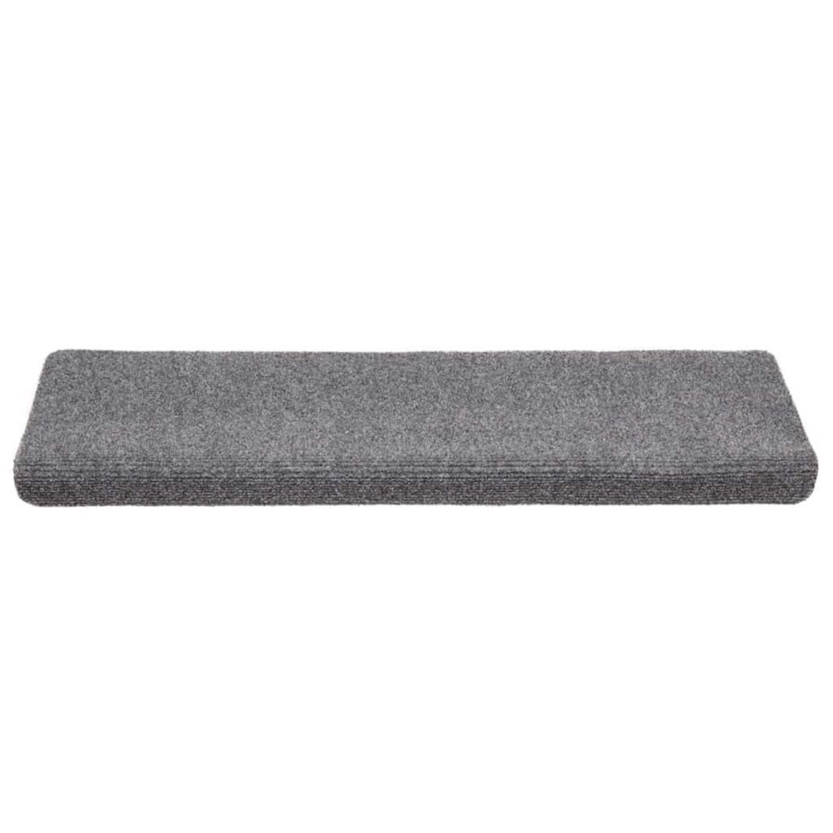 VIDAXL Tapis d'escalier autocollant 20 pcs gris clair 65x21x4 cm