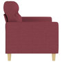 Voir la diapositive 4 : VIDAXL Canape a 2 places Rouge bordeaux 140 cm Tissu
