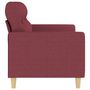 Voir la diapositive 4 : VIDAXL Canape a 2 places Rouge bordeaux 140 cm Tissu
