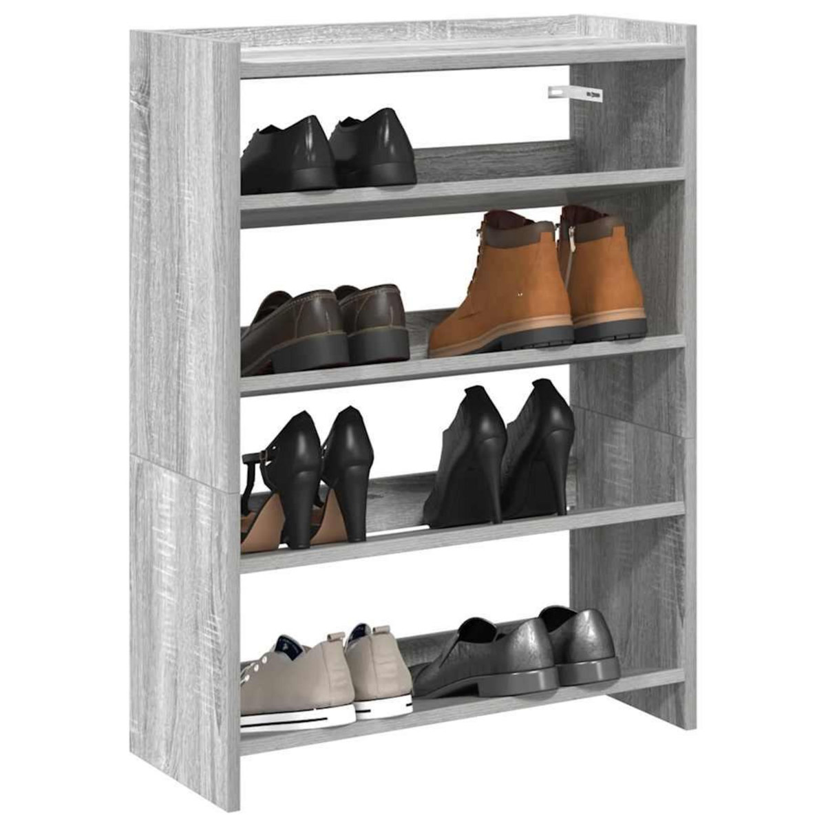 VIDAXL Etagere a chaussures sonoma gris 60x25x81 cm bois d'ingenierie