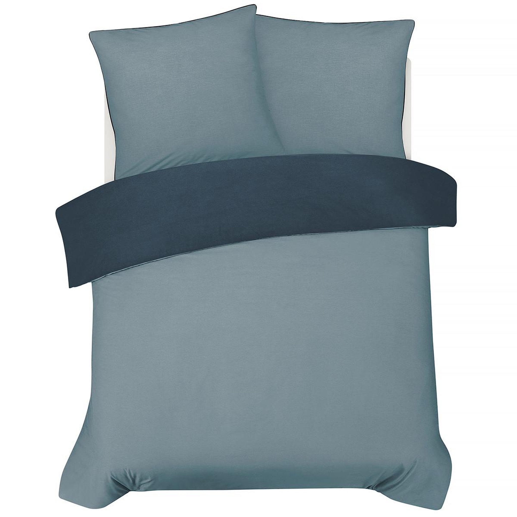 Voir la diapositive 3 : FUTURE HOME Parure de lit double bicolore