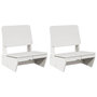 Voir la diapositive 2 : VIDAXL Chaises de jardin lot de 2 blanc 60x64x70,5 cm bois massif pin