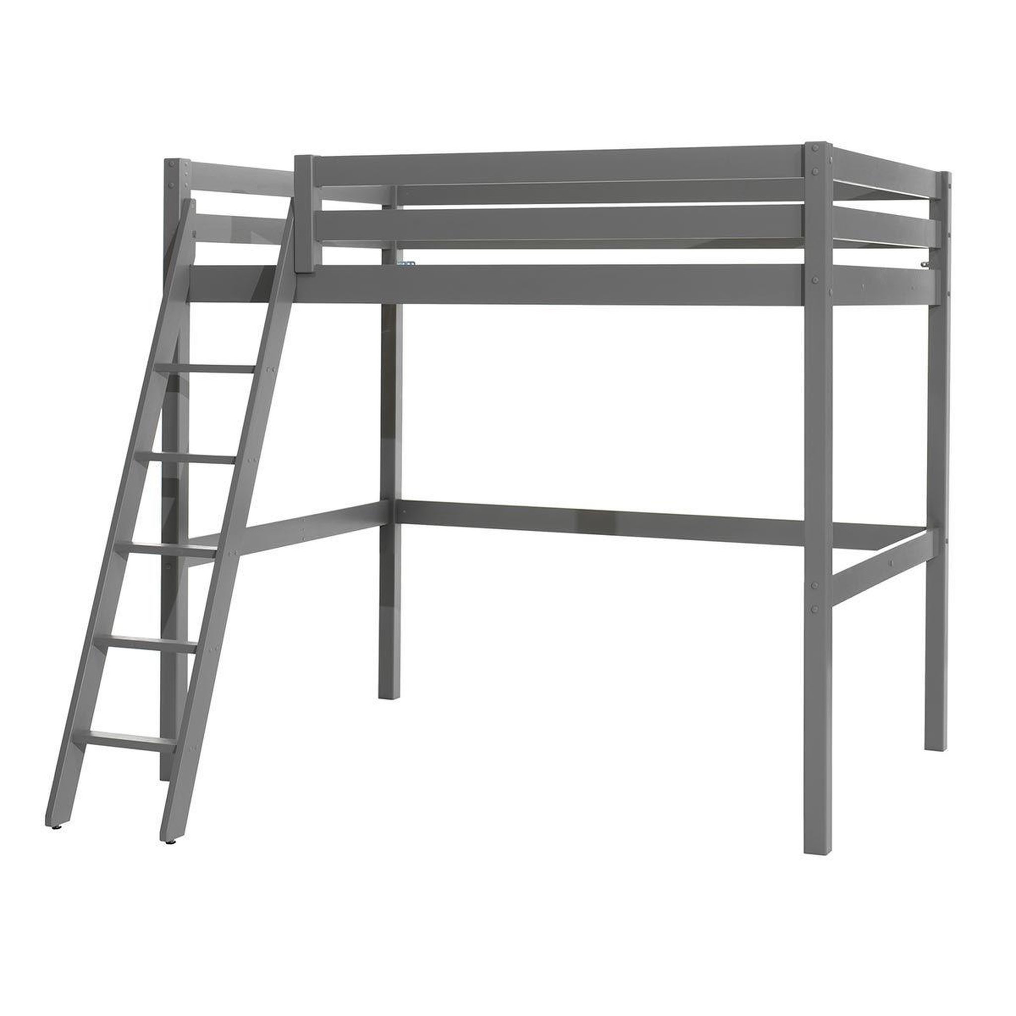 Voir la diapositive 2 : Paris Prix Lit mezzanine  pino  140x200cm gris