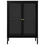 Voir la diapositive 3 : VIDAXL Buffet Noir 75x35x105 cm Acier et verre