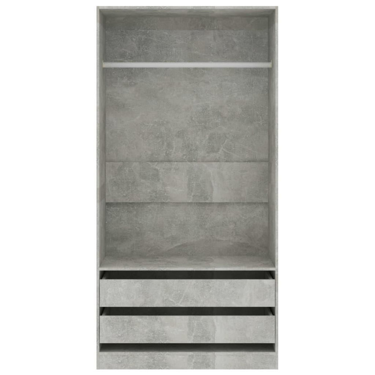 VIDAXL Garde-robe Gris beton 100x50x200 cm Bois d'ingenierie