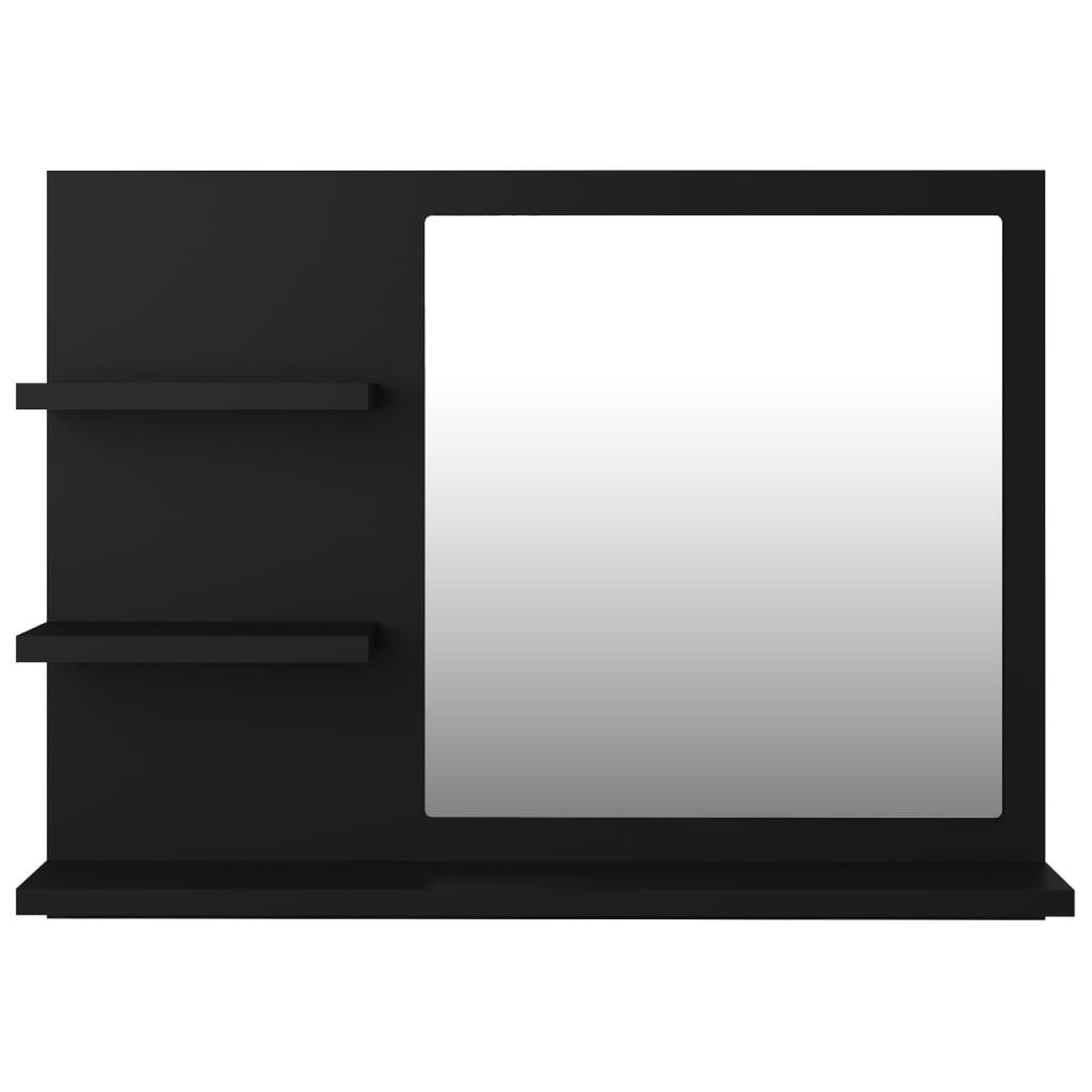 Voir la diapositive 4 : VIDAXL Miroir de salle de bain noir 60x10,5x45 cm bois d'ingenierie
