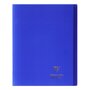 CLAIREFONTAINE  Cahier piqué Koverbook 24x32cm 96 pages petits carreaux 5x5 bleu foncé transparent