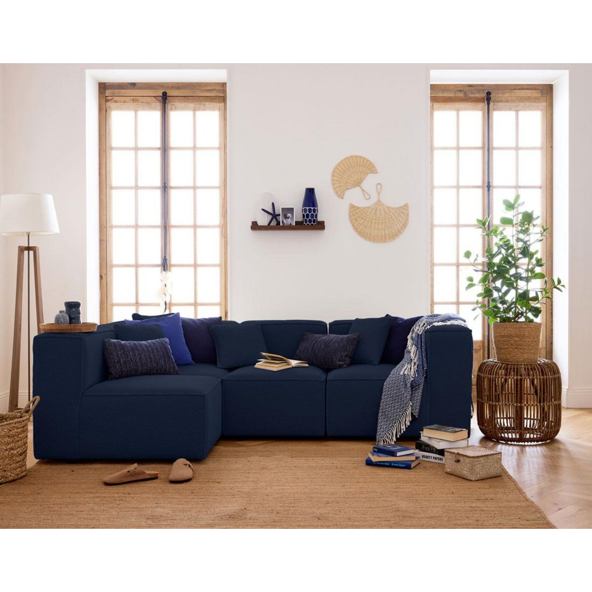 LISA DESIGN Arty - module d'assise droit - en tissu mailles 3d