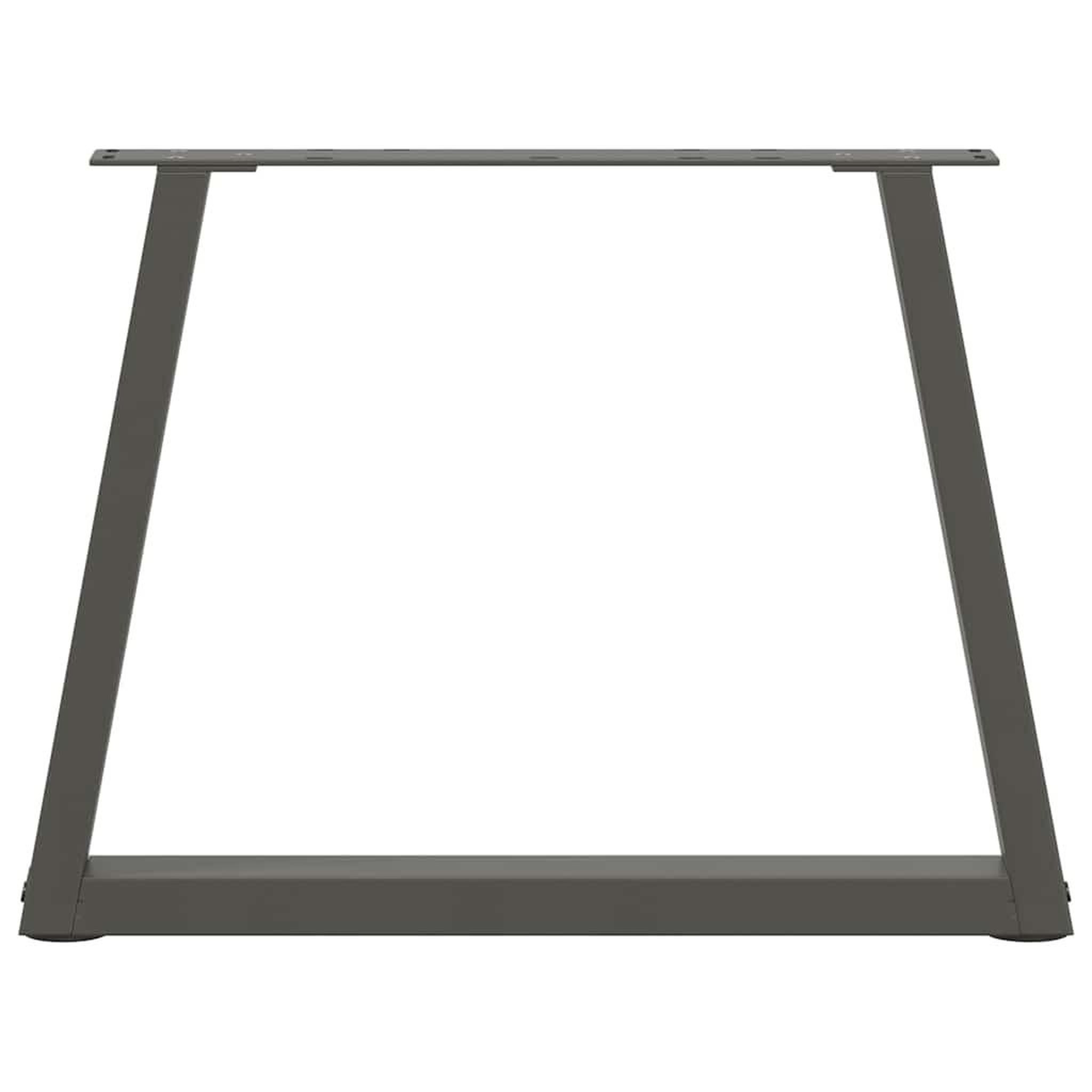 Voir la diapositive 5 : VIDAXL Pieds de table a manger en forme de V 2 pcs anthracite acier