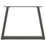 Voir la diapositive 5 : VIDAXL Pieds de table a manger en forme de V 2 pcs anthracite acier