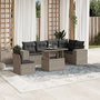 Voir la diapositive 1 : VIDAXL Salon de jardin avec coussins 7 pcs gris clair resine tressee