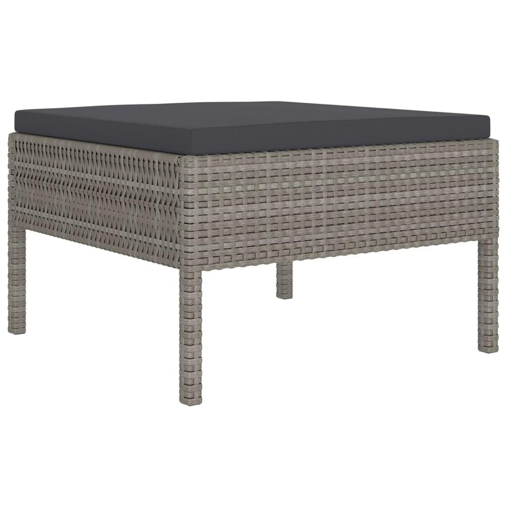 Voir la diapositive 4 : VIDAXL Salon de jardin 6 pcs avec coussins resine tressee gris