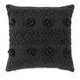 Voir la diapositive 1 : Paris Prix Coussin Déco à Pompons  Alenia  40x40cm Anthracite