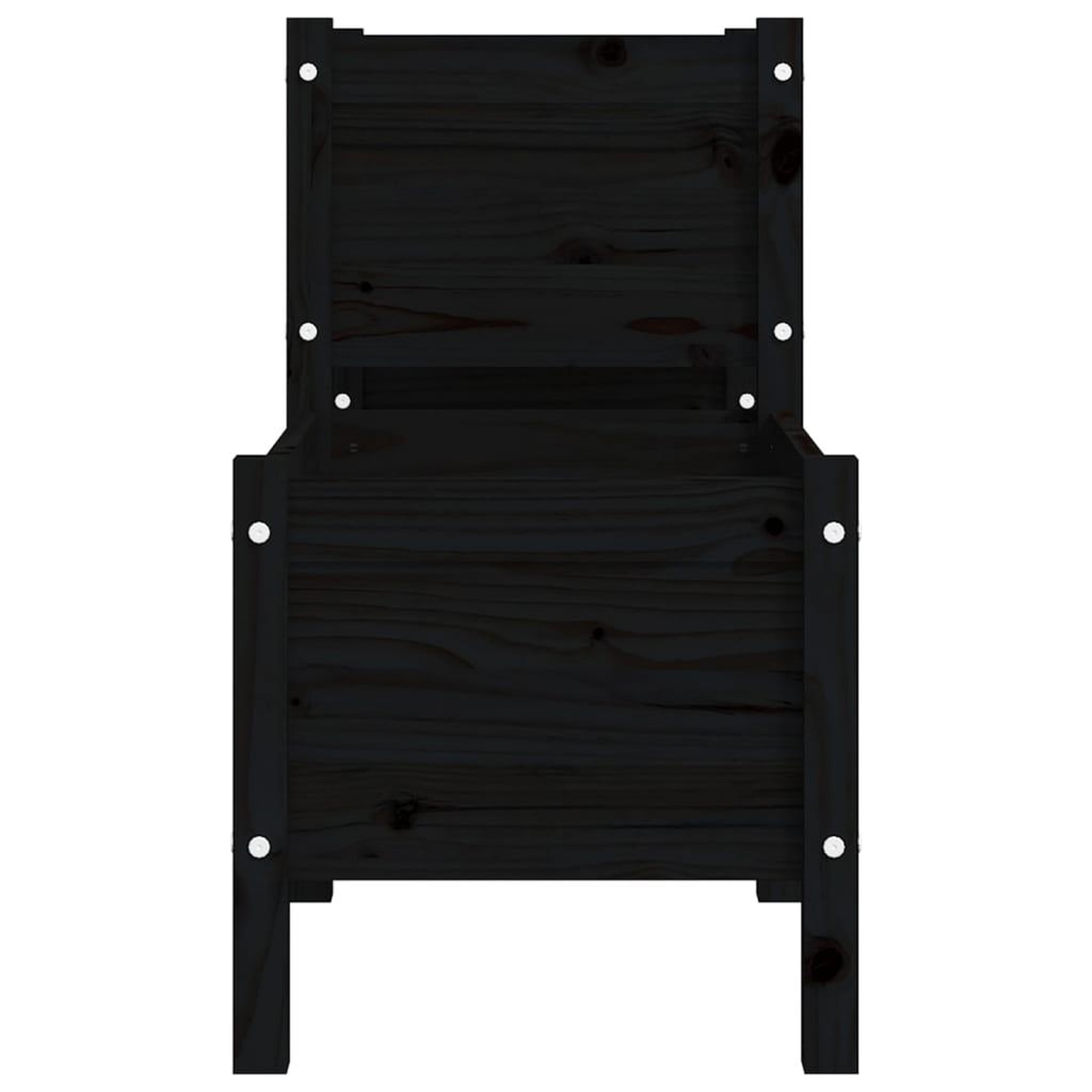 Voir la diapositive 5 : VIDAXL Jardiniere Noir 178,5x44x75 cm Bois massif de pin
