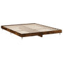 Voir la diapositive 5 : VIDAXL Cadre de lit sans matelas chene fume 200x200 cm bois ingenierie