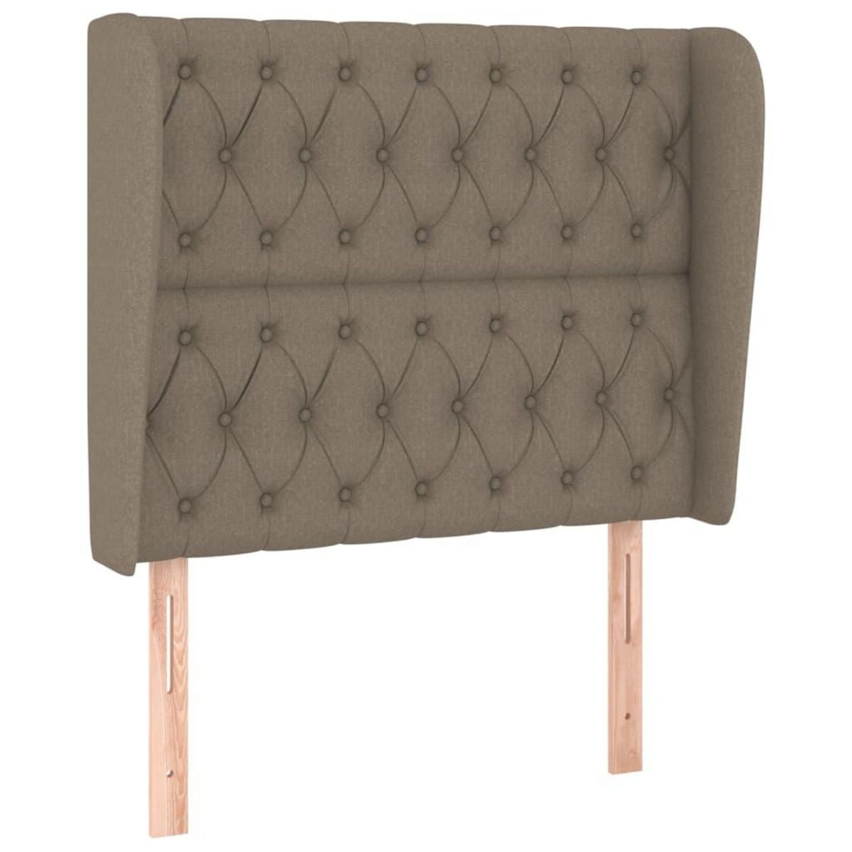 VIDAXL Tete de lit avec oreilles Taupe 103x23x118/128 cm Tissu