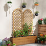 Voir la diapositive 2 : OUTSUNNY Lot de 2 treillis bois pour plantes grimpantes dim. 60L x 150H cm sapin pré-huilé