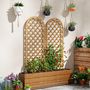 Voir la diapositive 2 : OUTSUNNY Lot de 2 treillis bois pour plantes grimpantes dim. 60L x 150H cm sapin pré-huilé