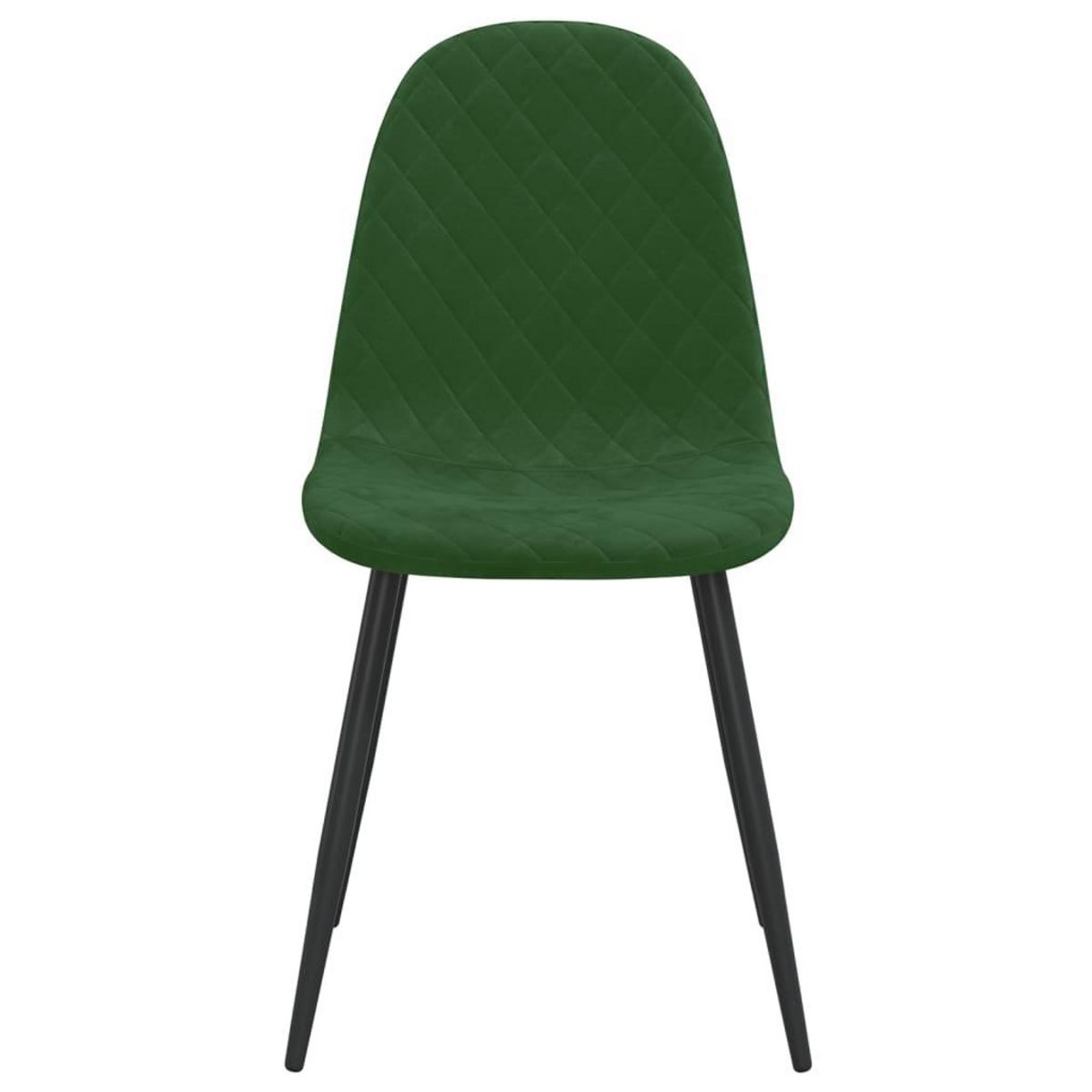 VIDAXL Chaises a manger lot de 2 Vert fonce Velours