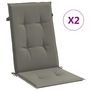 Voir la diapositive 2 : VIDAXL Coussins de chaise a dossier haut lot de 2 gris fonce melange