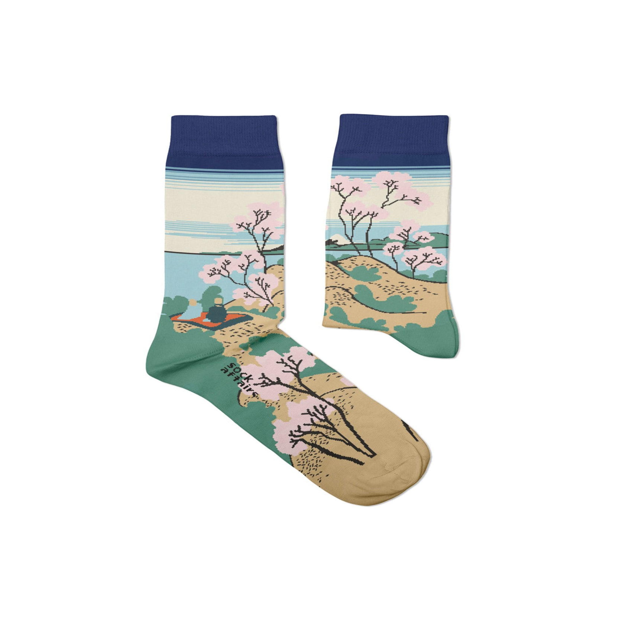 SOCK AFFAIRS Chaussettes mont fuji, hokusai. Coloris disponibles : Multicolore