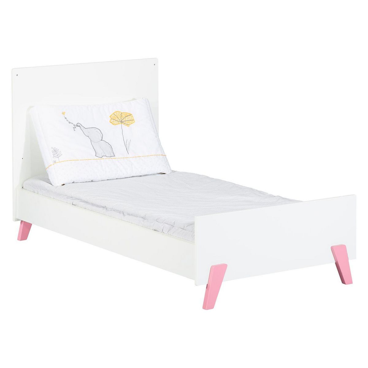 BABY PRICE Lit bébé évolutif Little Big Bed 140x70cm JOY coloris rose