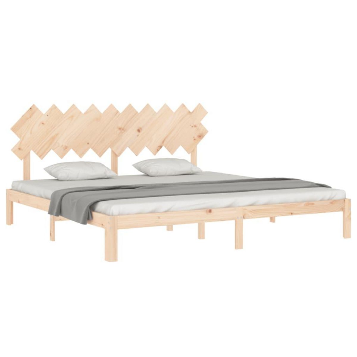 VIDAXL Cadre de lit sans matelas 200x200 cm bois massif de pin