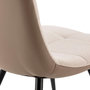 Voir la diapositive 5 : VS VENTA-STOCK Pack de 2 chaises Praga, tissu et simili cuir Beige