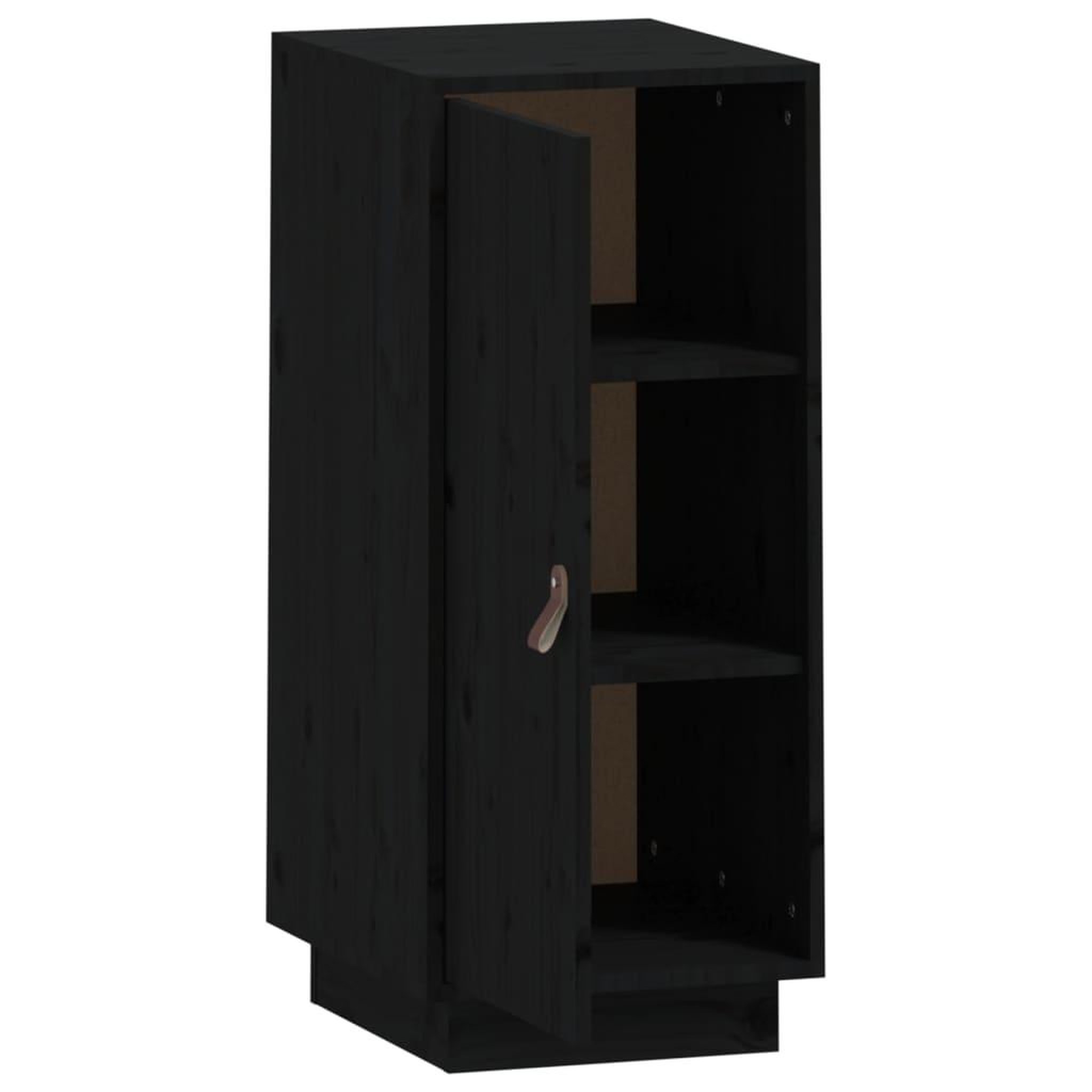 Voir la diapositive 4 : VIDAXL Buffet Noir 34x40x75 cm Bois massif de pin