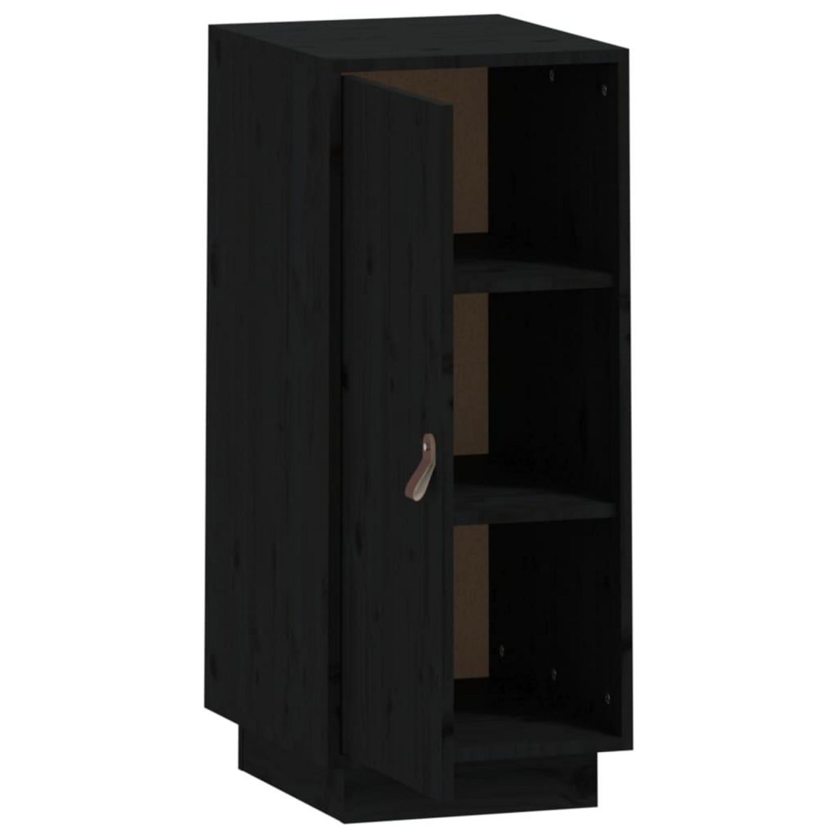 VIDAXL Buffet Noir 34x40x75 cm Bois massif de pin
