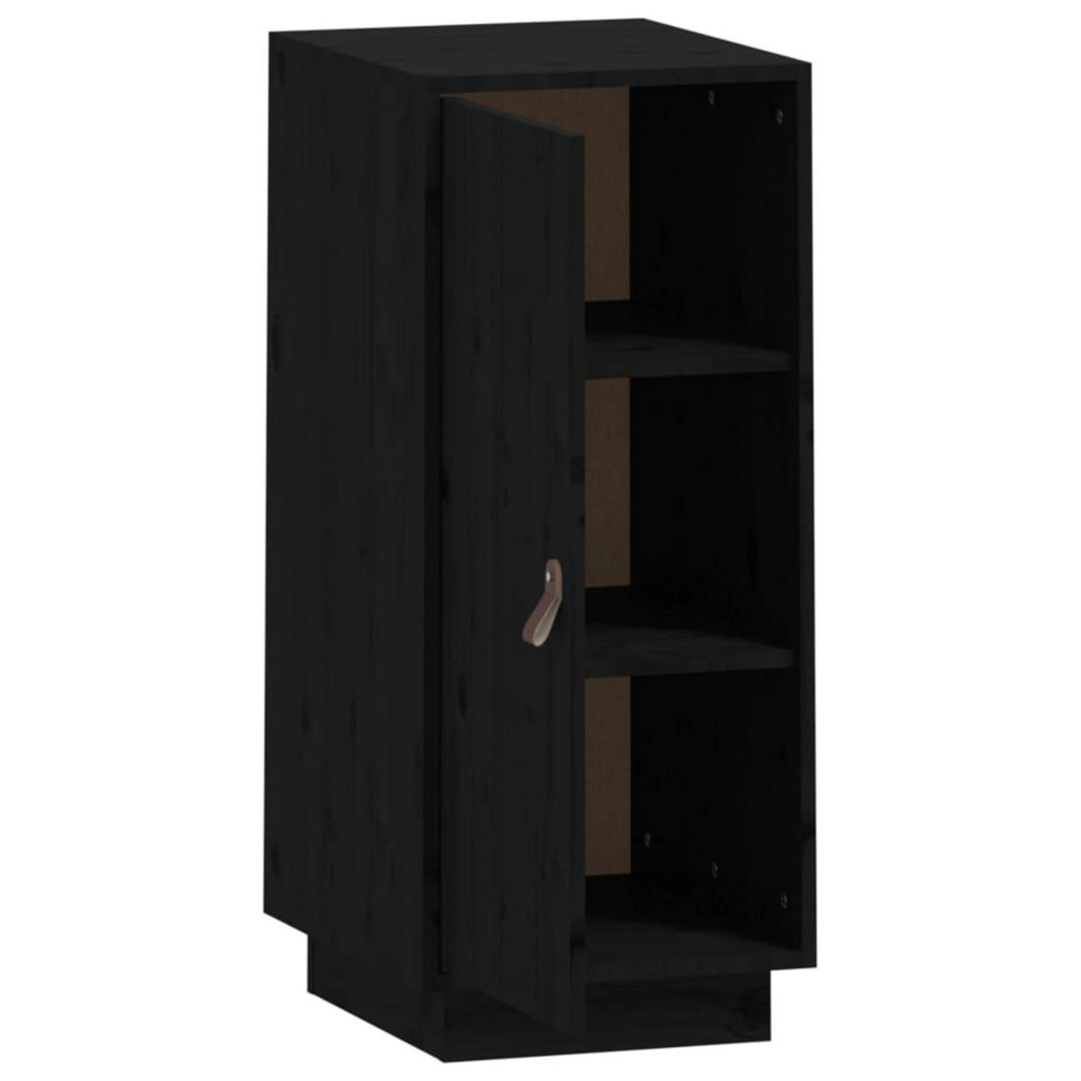 VIDAXL Buffet Noir 34x40x75 cm Bois massif de pin