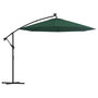 Voir la diapositive 2 : VIDAXL Parasol avec eclairage LED 300 cm Poteau en metal Vert