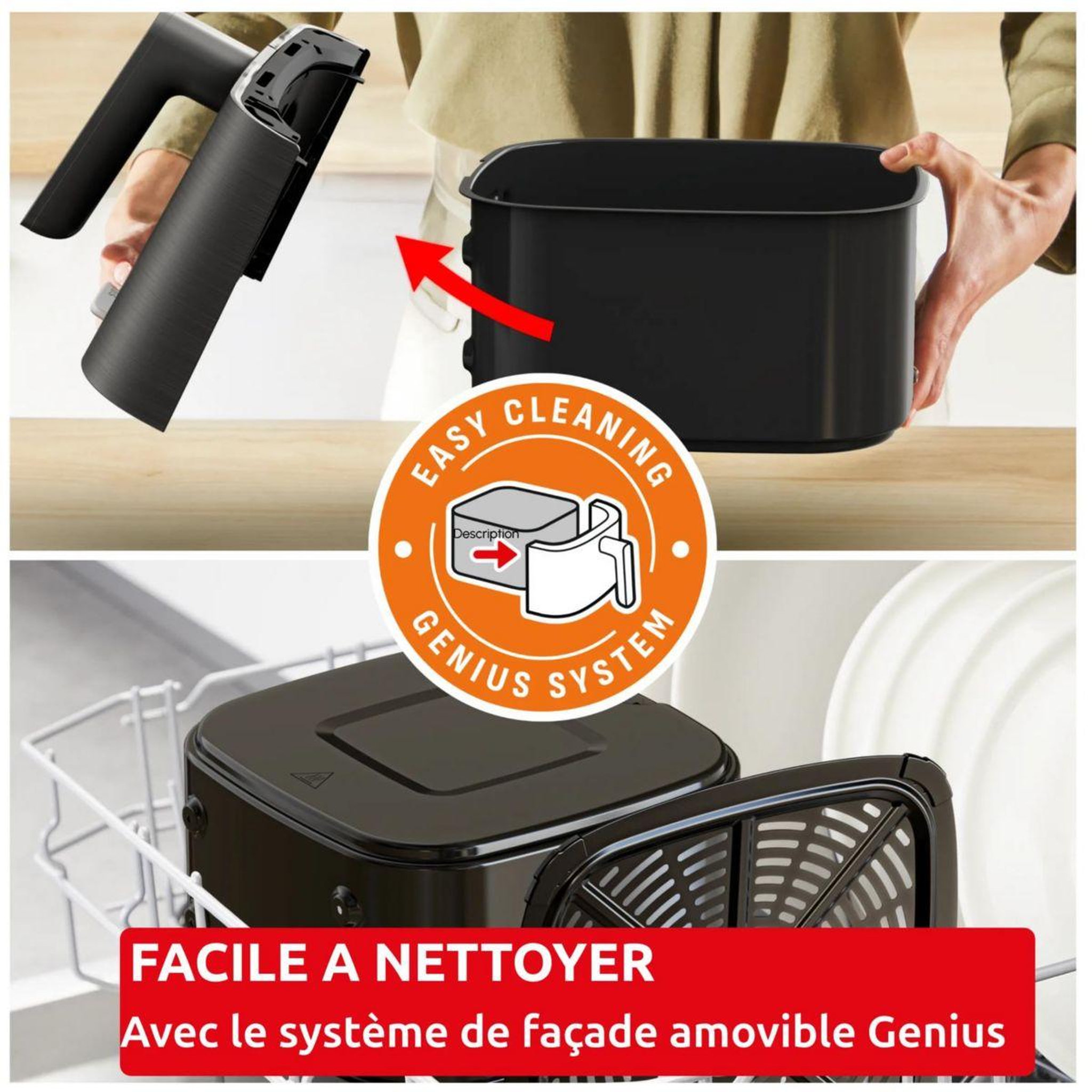 Voir la diapositive 5 : MOULINEX Friteuse sans huile easy fry mega compact ez866hf1