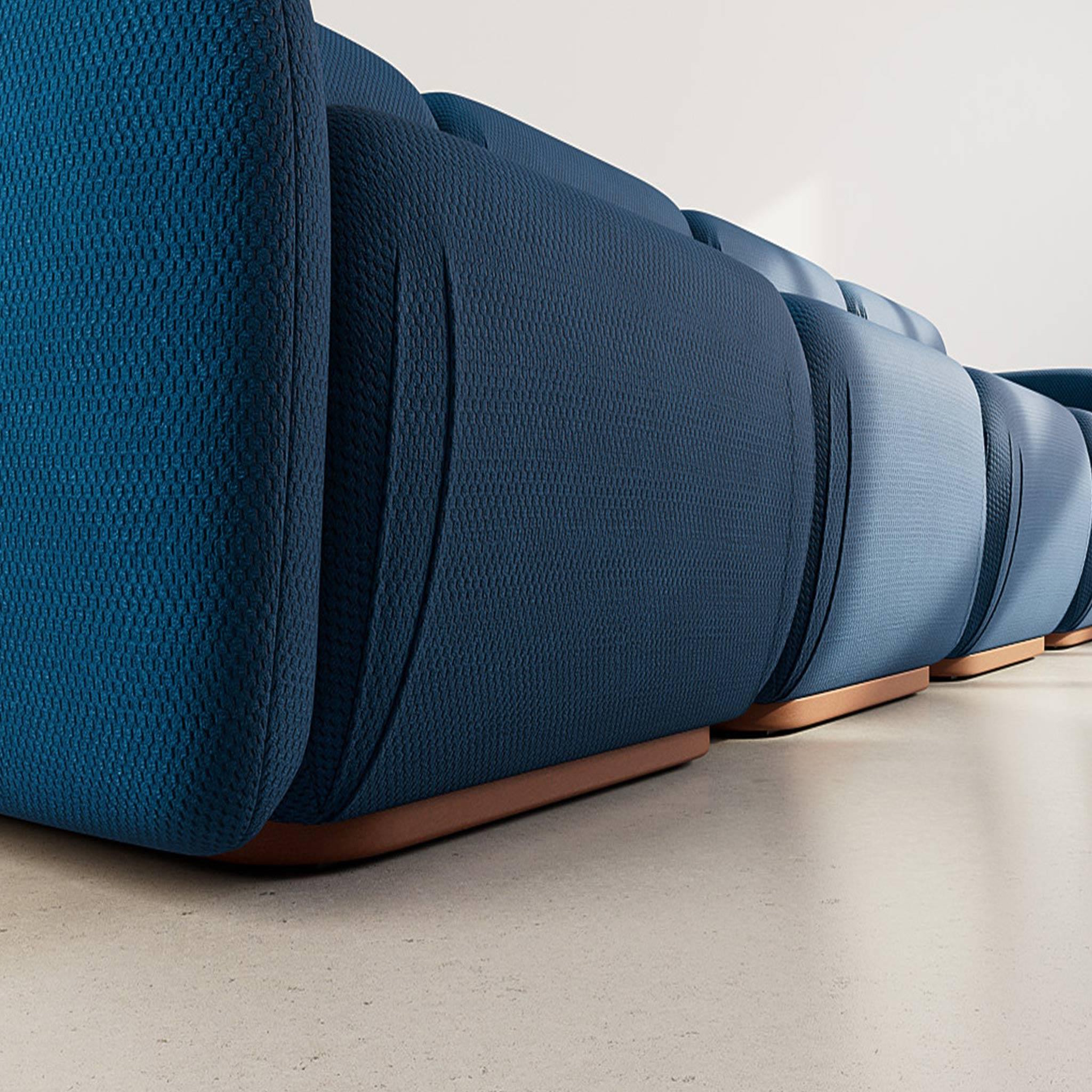 Voir la diapositive 4 : LISA DESIGN Penelope - canapé droit modulable 4 places en velours texturé