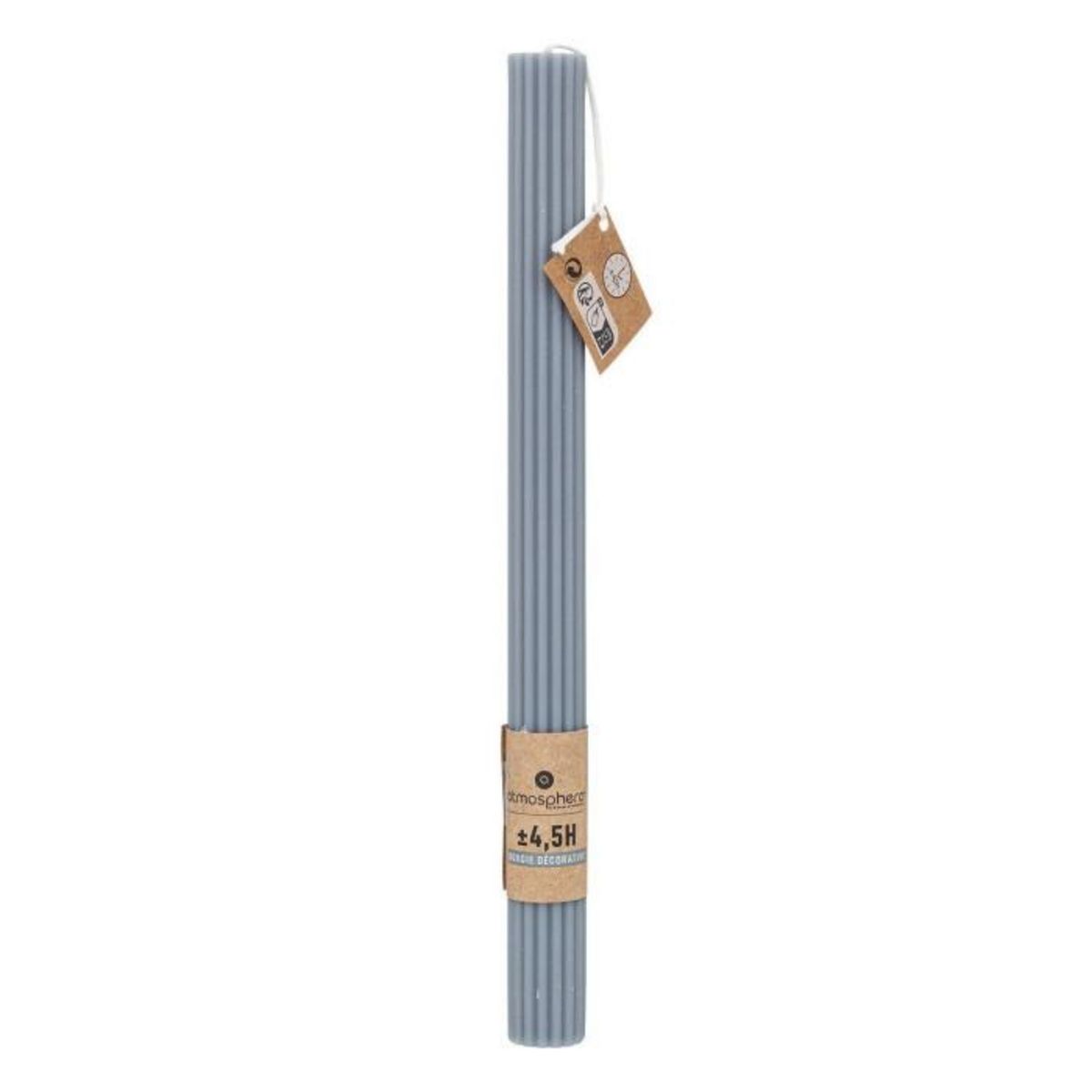 ATMOSPHERA Bougie Bâton  Demi  26cm Bleu Orage