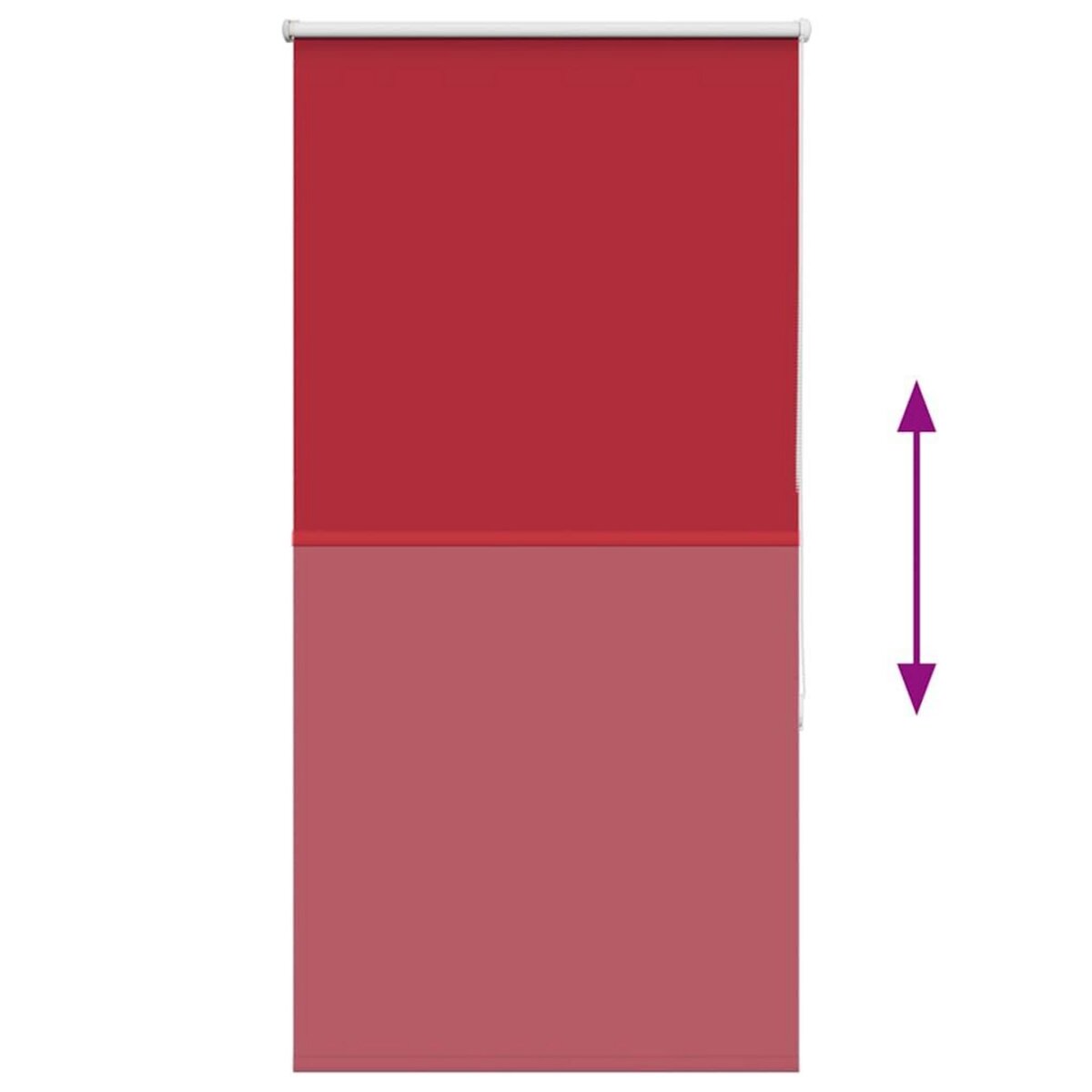 VIDAXL Store enrouleur occultant rouge largeur du tissu 70,7 cm