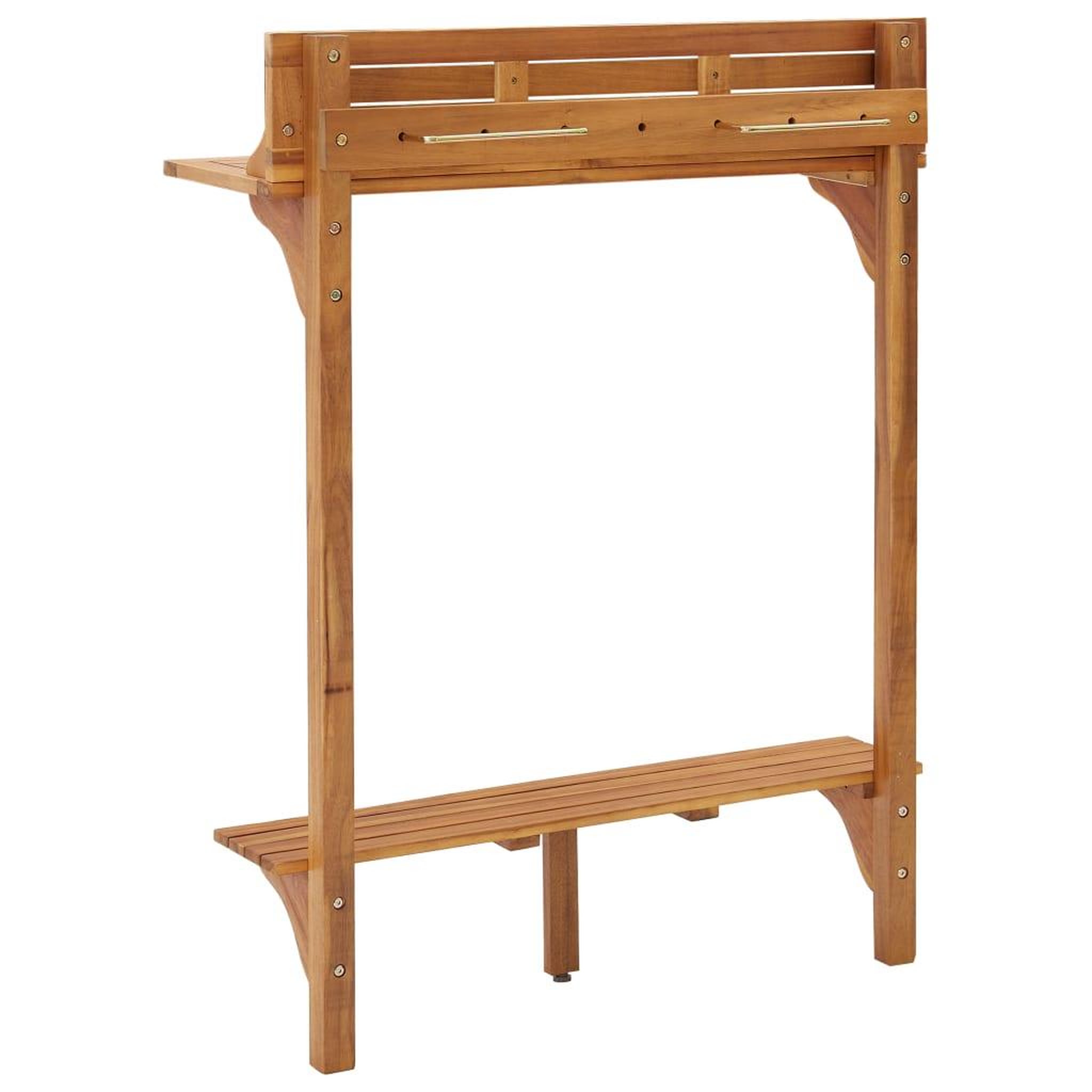 Voir la diapositive 5 : VIDAXL Table de bar de balcon 90x37x122,5 cm bois d'acacia massif