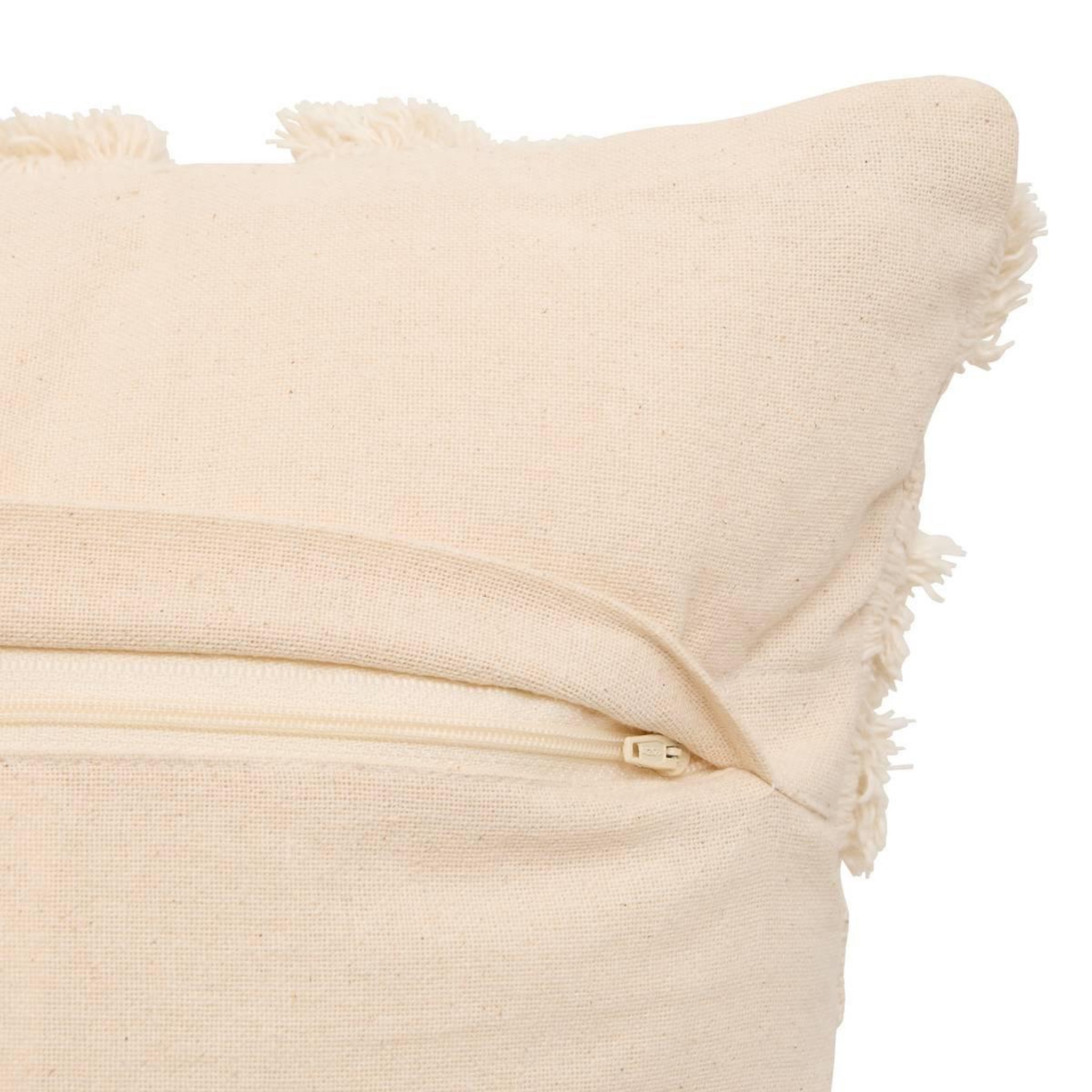 Voir la diapositive 3 : ATMOSPHERA Coussin déco tufté  hawki  40x40cm naturel
