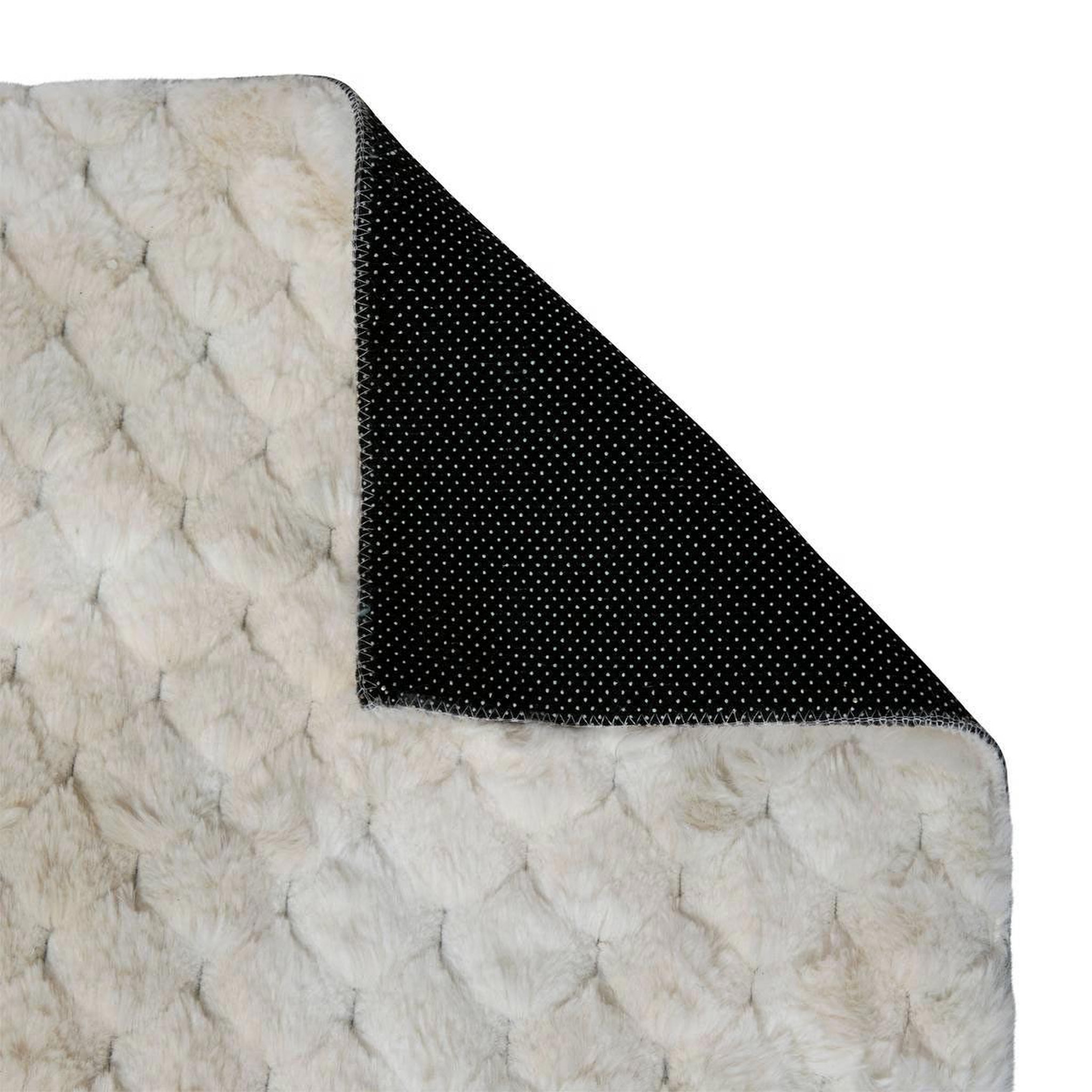Voir la diapositive 2 : ATMOSPHERA Tapis imitation fourrure  adriel  120x170cm beige