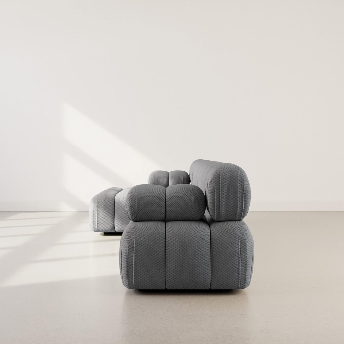 LISA DESIGN Ruby - canapé modulable d'angle gauche 4 places en velours texturé