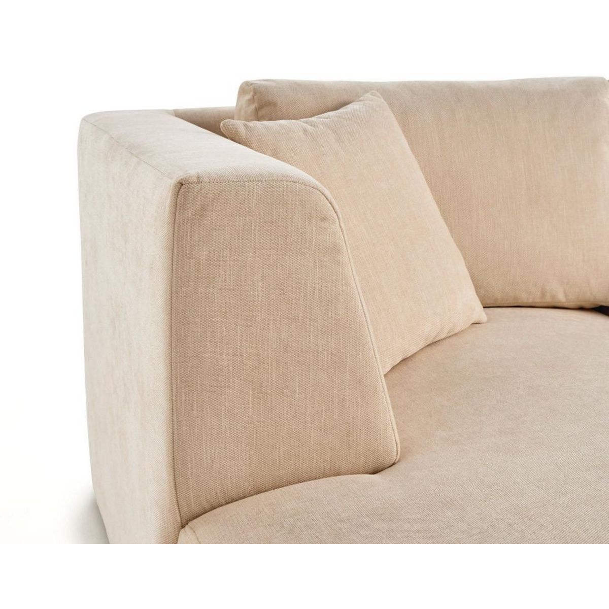 LISA DESIGN Santorini - module d'assise méridienne gauche - en tissu texturé