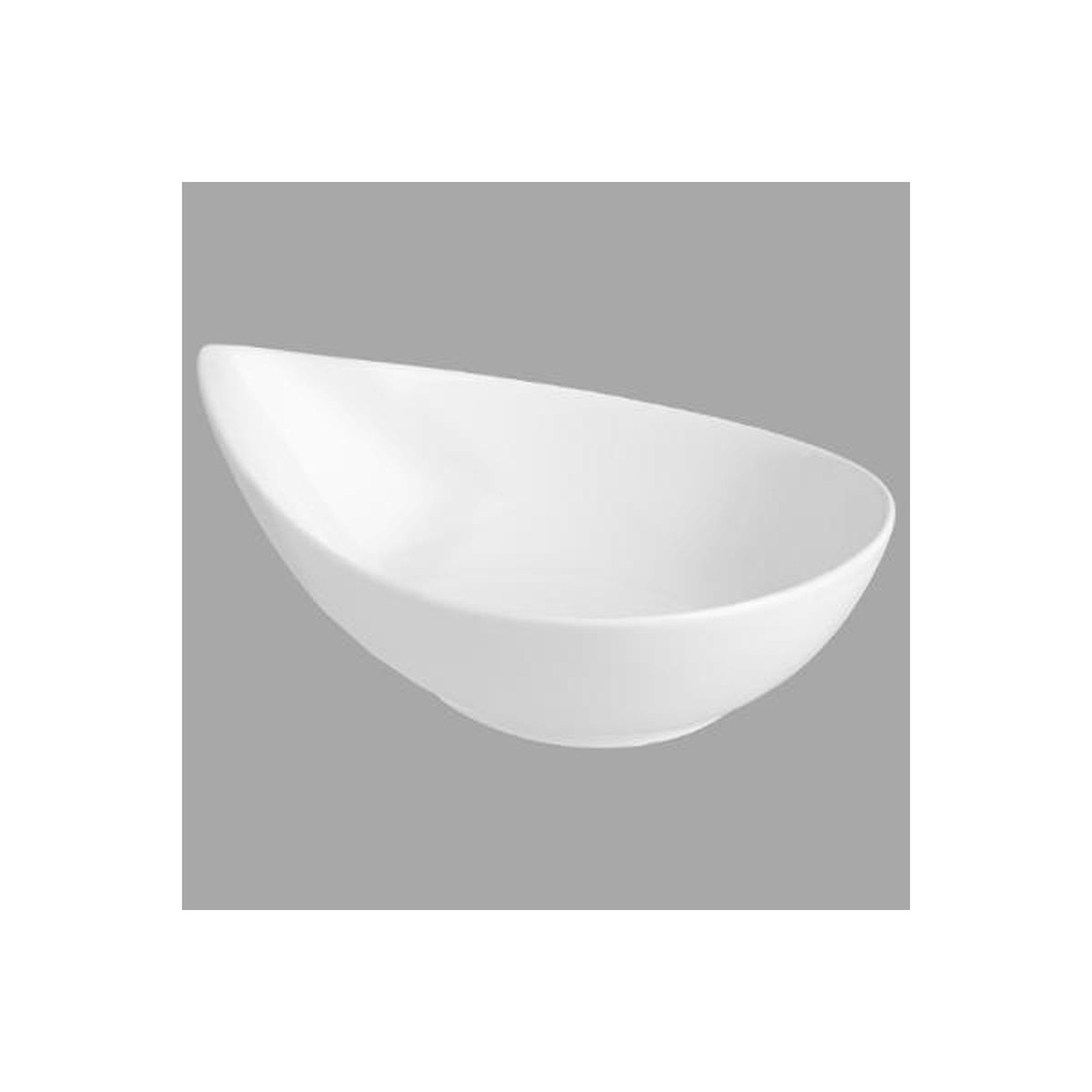Voir la diapositive 2 : SECRET DE GOURMET Lot de 6 coupelles porcelaine  goutte  21cm blanc