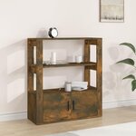 VIDAXL Buffet Chene fume 80x30x90 cm Bois d'ingenierie