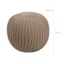Voir la diapositive 4 : Rendez vous déco Pouf tricot rond en coton jaune moutarde D40 cm - Elisa