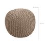 Voir la diapositive 4 : Rendez vous déco Pouf tricot rond en coton jaune moutarde D40 cm - Elisa