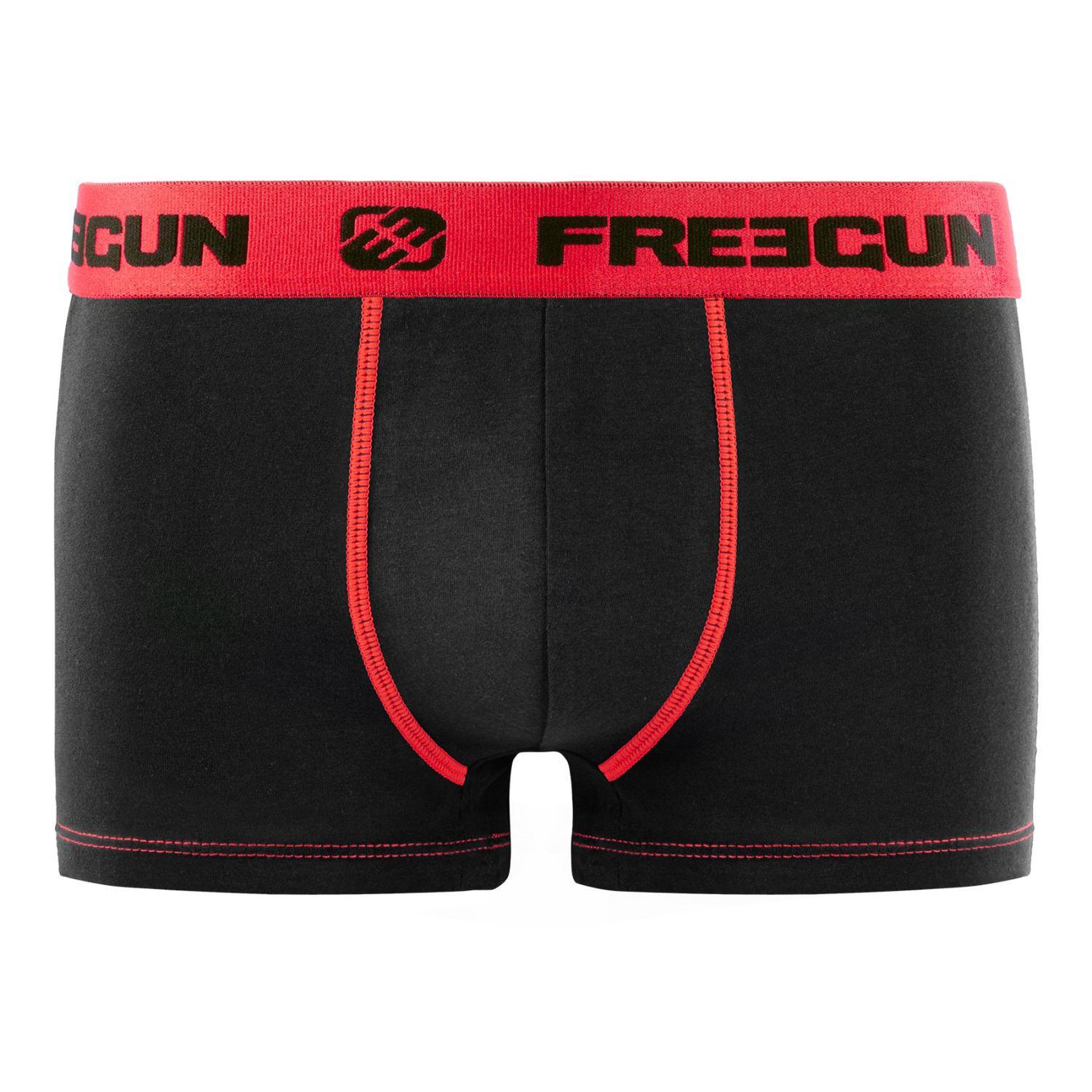 Voir la diapositive 5 : FREEGUN Lot de 6 Boxers coton garçon Uni