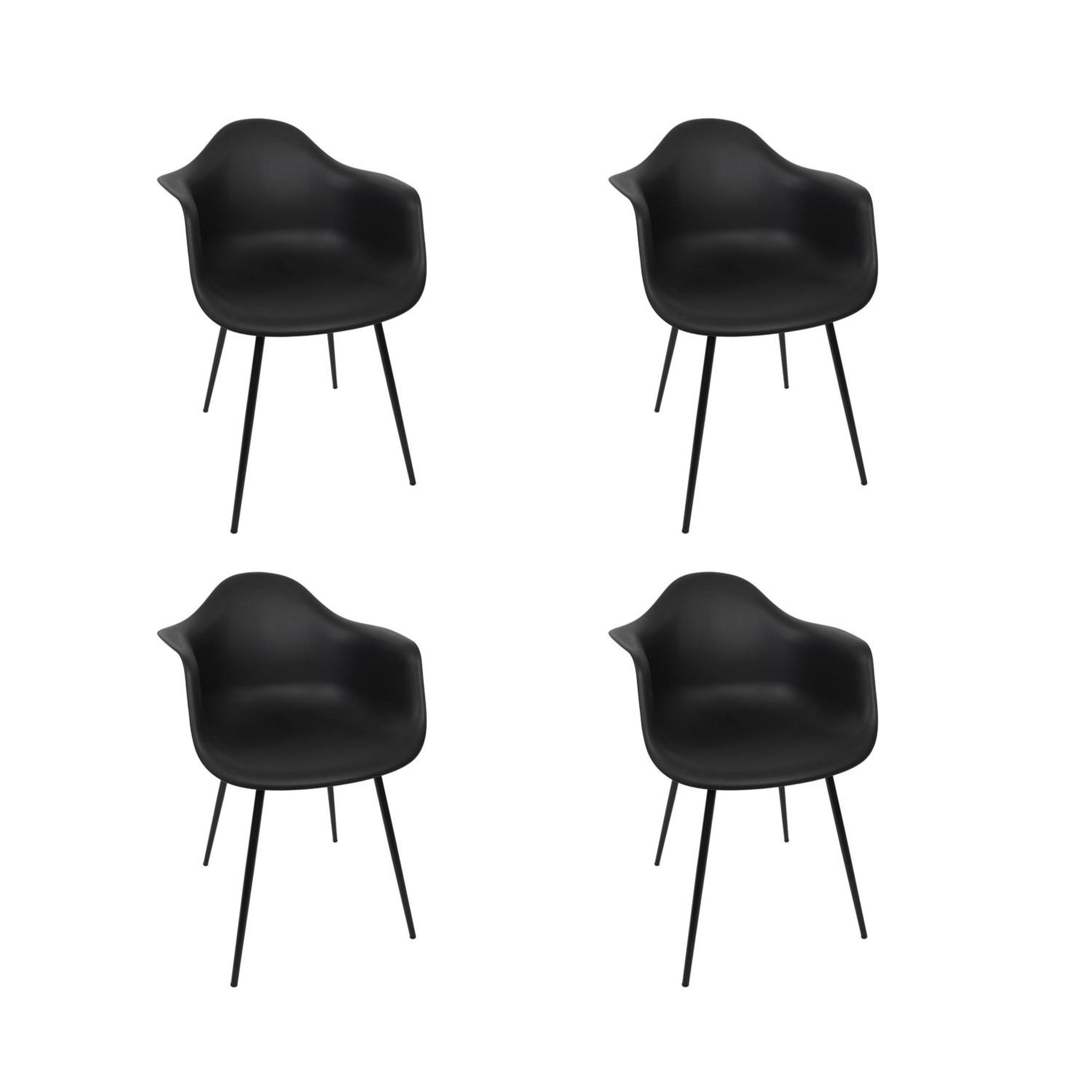 Voir la diapositive 1 : TOILINUX Lot de 4 fauteuils GUSTAV