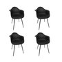 Voir la diapositive 1 : TOILINUX Lot de 4 fauteuils GUSTAV
