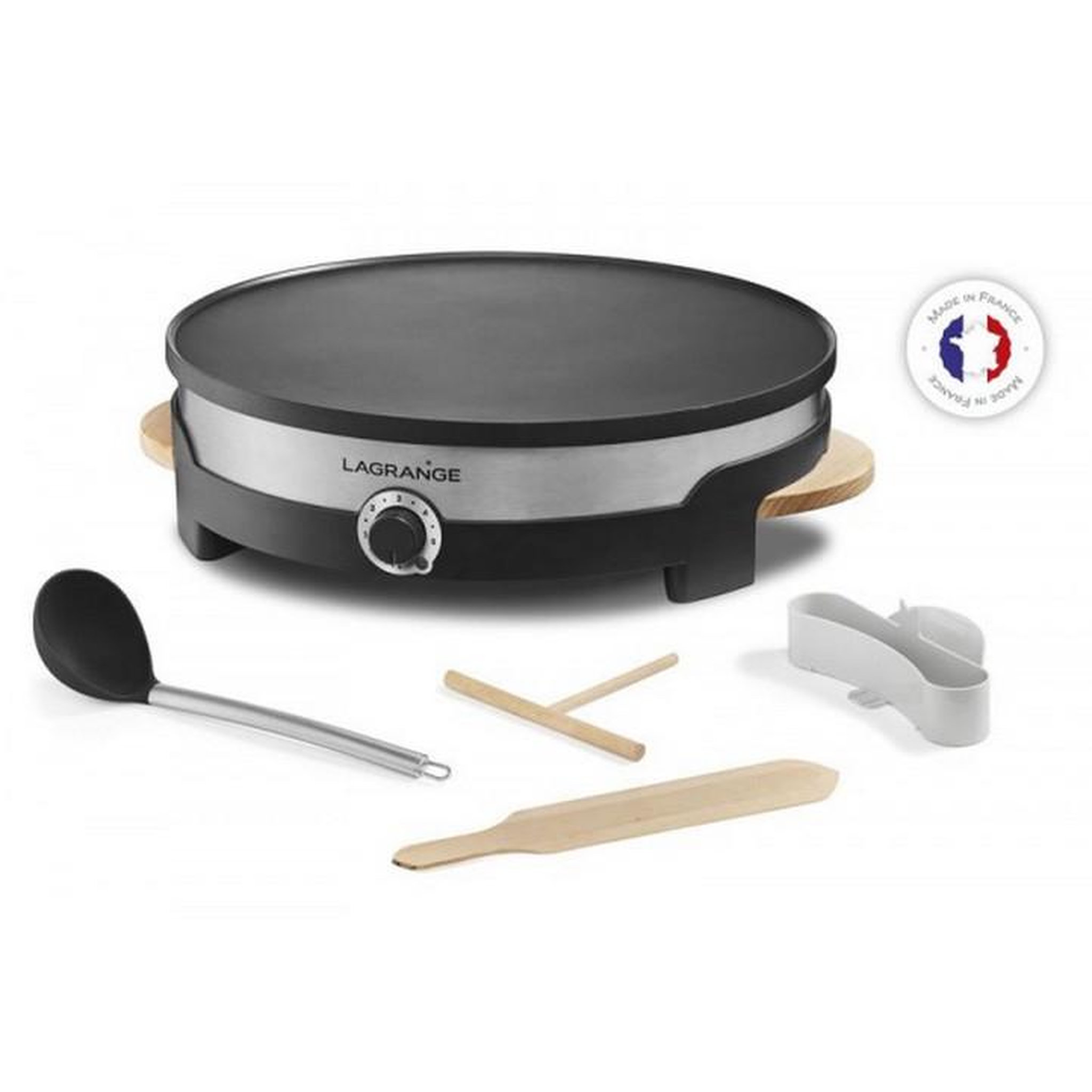 Voir la diapositive 2 : LAGRANGE Crêpière fonte 35cm 1500w noir - 109011